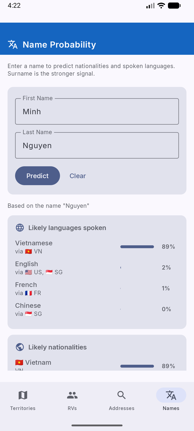 Bilingual name check